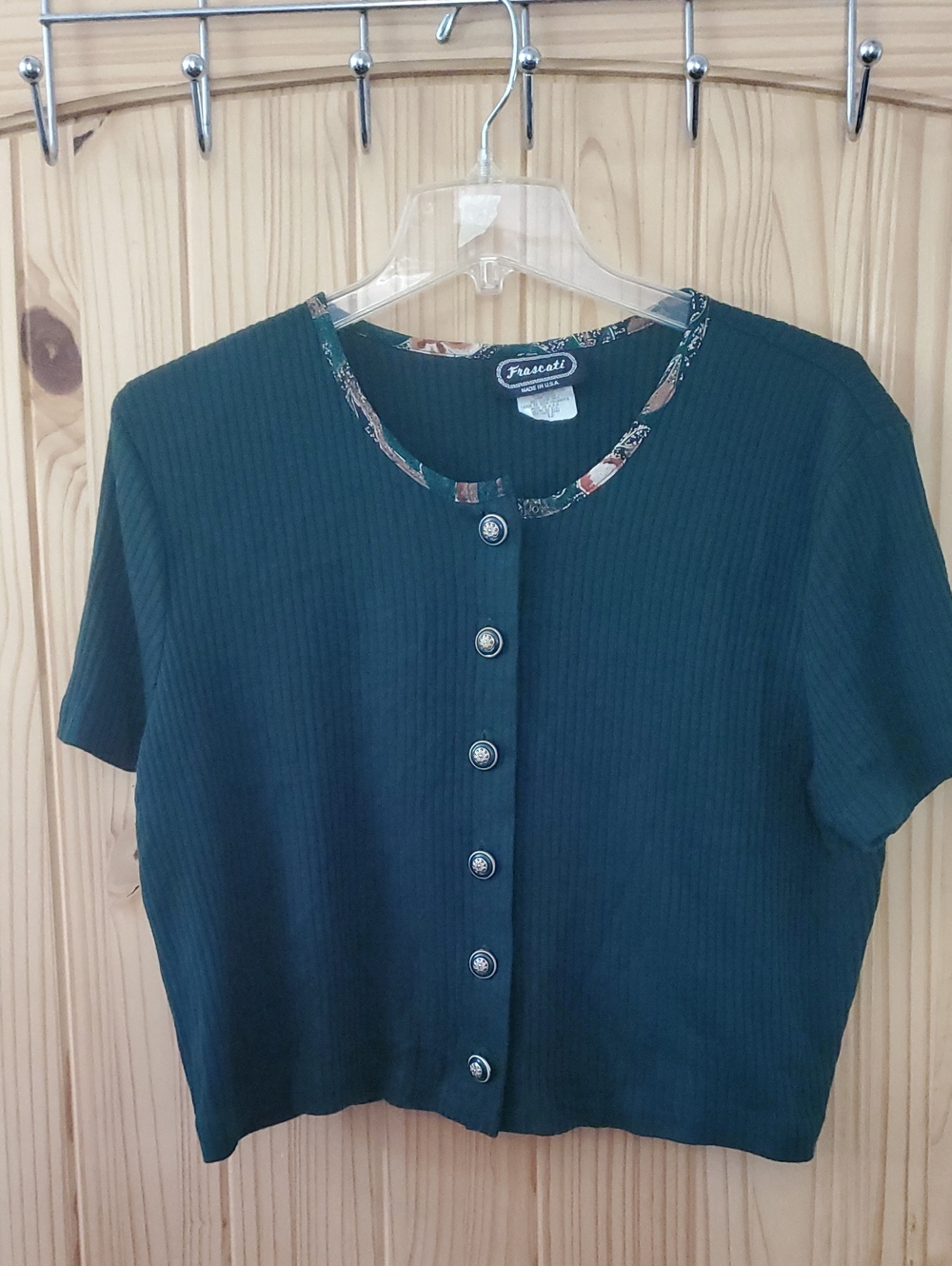 Vintage Crop Ribbed Top